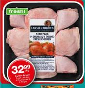 Farmer Brown Fresh Chicken 4 Drumsticks & 4 Thighs-Per Kg