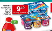 Parmalat Yumchums/Smooth Yoghurt Assorted-6x100g Per Pack