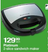 Platinum 2 Slice Sandwich Maker-Each