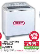 Defy Twin Tub Washing Machine-7.5kg