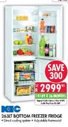 KIC Bottom Freezer Fridge-263Ltr