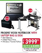 Proline W258 Notebook With Laptop Bag & Desk