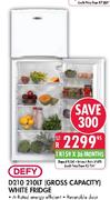 Defy D210(Gross Capacity)White Fridge-210Ltr