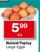 Nulaid/Toplay Large Eggs-6's