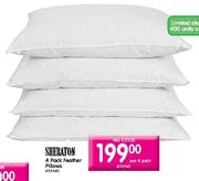 Sheraton 4 Pack Feather Pillows-per 4 pack