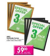 Abby Certificate Frames (210 x 297mm)-per 3 pack