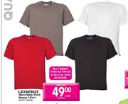 Legend Mens Basic Short Sleeve T-Shirt-each