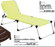 Terrace Leisure Aluminium Caribbean Folding Lounger-Each