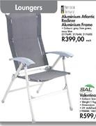 Terrace Leisure Aluminium Atlantic Recliner Aluminium Frame-Each