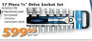 17 Piece 1/2" Drive Socket Set-WMSS178