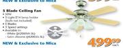 Elements 5 Blade Ceiling Fan-50W Ech