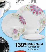 Ditsy Floral Dinner Ser - 16 Piece Per Set