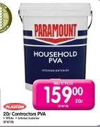 Plascon Contractors PVA White-20ltr