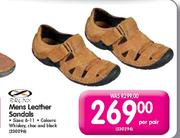 Bronex Mens Leather Sandals-Per Pair