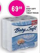 Baby Soft 2-Ply Toilet Tissue-18's
