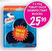 Toilet Duck Disinfectant Blocks-3x45g