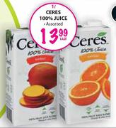Ceres 100% Juice-1L Each