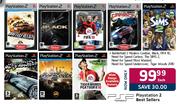 PS2 Battlefield 2 Modern Combat, Black, FIFA 10, Need For Speed Carbon & The SIMS 2-Each 