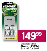 Energizer Value Charger + 1700Mah