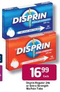 Disprin Regular-24's Or Extra Strength Pain Tabs-16's Each