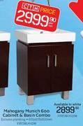 White Munich 600 Cabinet & Basin Combo (XXBSMU600W)-Per Set
