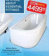 White Paris Free Standing Bath (AQWHFS0006)-Each