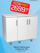 White Modus 900 Cabinet & Top-Per Set
