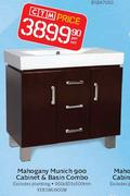 Mahogany Munich 900 Cabinet & Basin Combo (XXBSMU900M)-Per Set