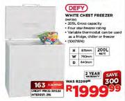 Defy White Chest Freezer-205Ltr(DMF290)