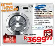 Samsung White Front Loading Deep Foam Washing Machine - 7 Kg