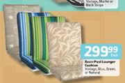 Resin Pool Lounger Cushion Vintage,Blue,Green,Natural Each