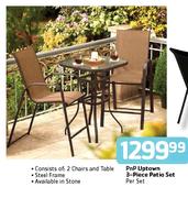 Pnp Uptown 3-Piece Patio Set-Per Set