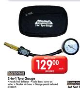 Bushranger 3 In 1 Tyre Guage-Each