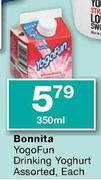 Bonnita Yogofun Drinking Yoghurt Assorted-350ml