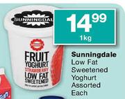 Sunningdale Low Fat Sweetened Yoghurt Assorted-1kg Each