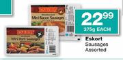 Eskort Sausages Assorted-375g Each