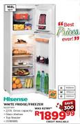 Hisense White Fridge/Freezer-168Ltr(H220TWH)