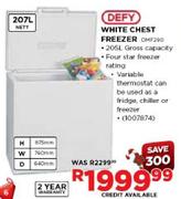 Defy White Chest Freezer-207Ltr(DMF290)