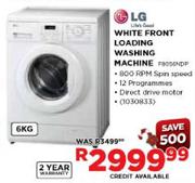 LG White Front Loading Washing Machine-6kg(F9056NDP)