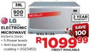LG Electronic Microwave-38Ltr-900W(MS3947S/3949C)