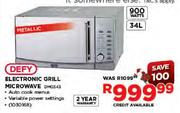 Defy Electronic Grill Microwave (DMO343)-34L