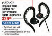 Yurbuds Inspire Focus Behind-Ear Performance Sport Earphones