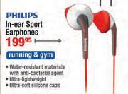 Philips In Ear Sport Earphones