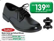 Toughees Lace-up School Shoes (Sizes 2-5) - Per Pair