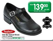Toughees One Bar School Shoes (Sizes 9-1) - Per Pair