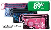 Triple Deluxe Pencil Case - Each