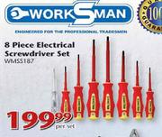 Worksman Electrical Screwdriver Set (WMSS187) - 8 Piece Per Set