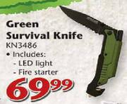Tork Craft Green Survival Knife (KN3486)