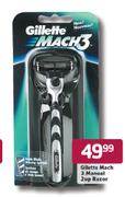 Gillette Mach 3 Manual 2 Up Razor