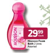Mousson Foam Bath Assorted-2L Each